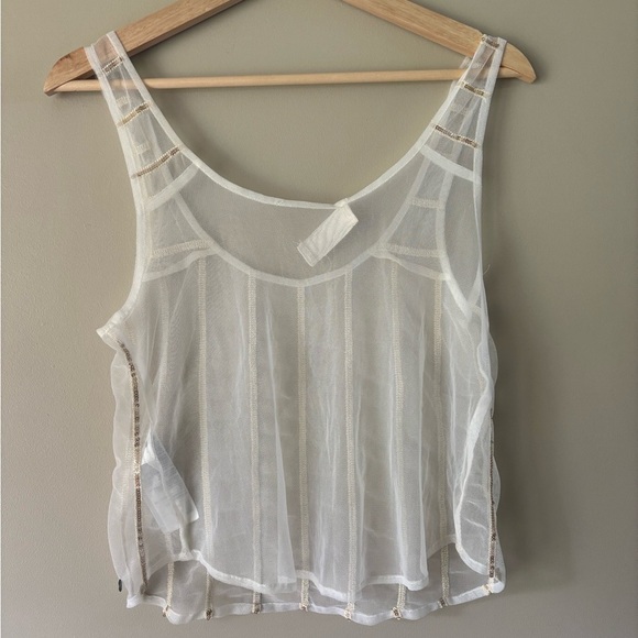 Abercrombie & Fitch Mesh Sequin Flowy Tank - Picture 8 of 9
